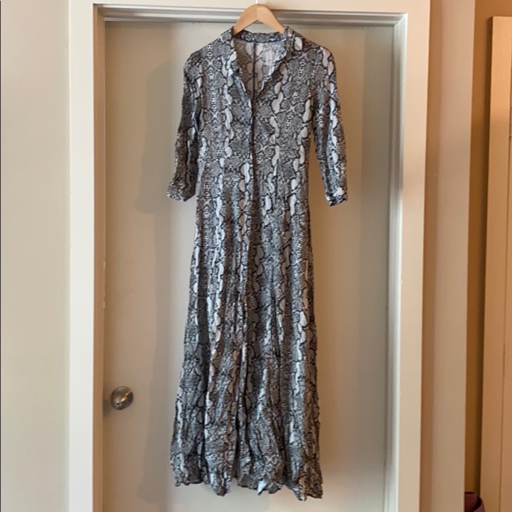 Zara maxi snake skin dress XS SMALL